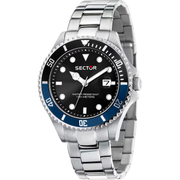 Sector 230 R3253161060 - bracciale e cassa acciaio - quadrante nero con datario